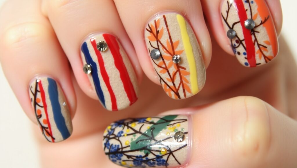 Neutral Labor Day nails that transition beautifully into autumn