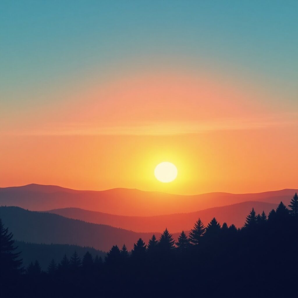 Warm ombré tones capture that perfect summer sunset