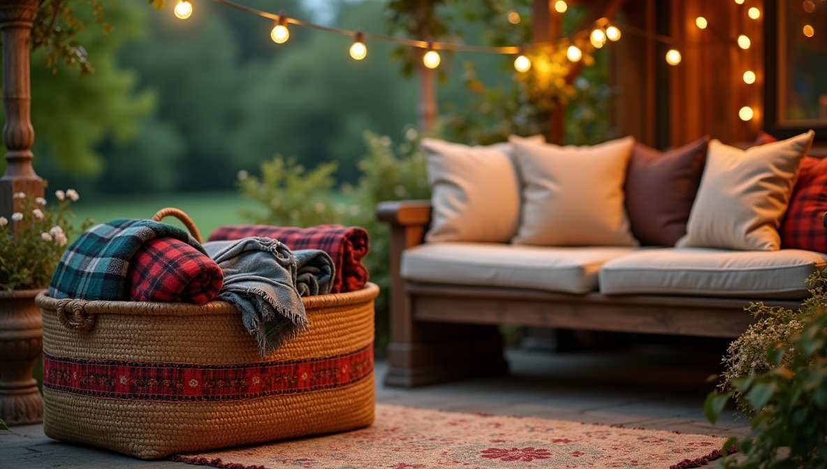 Blanket Basket for Chilly Evenings