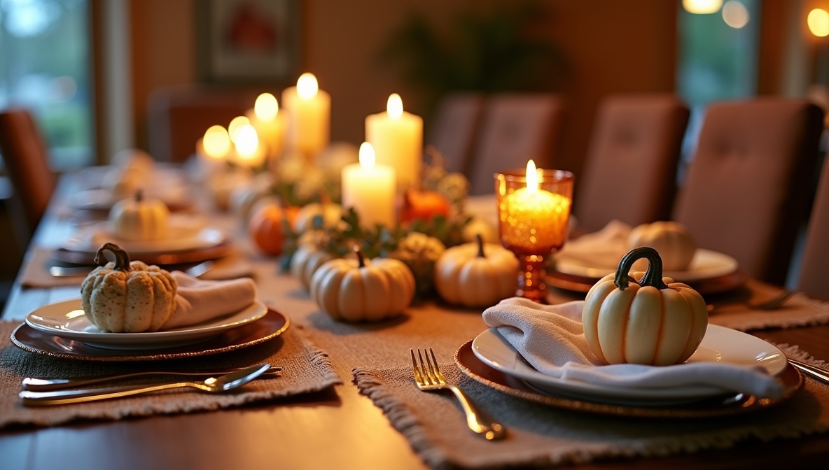 Cozy Fall-Themed Tablescape