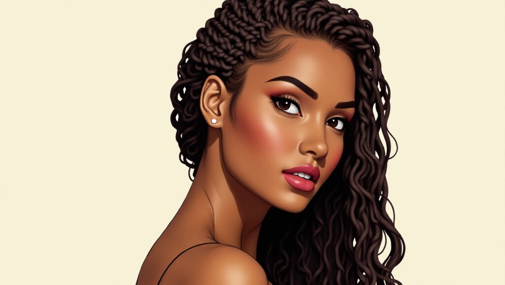 15 Stunning Braided Hairstyle of Patterned cornrows on natural hair