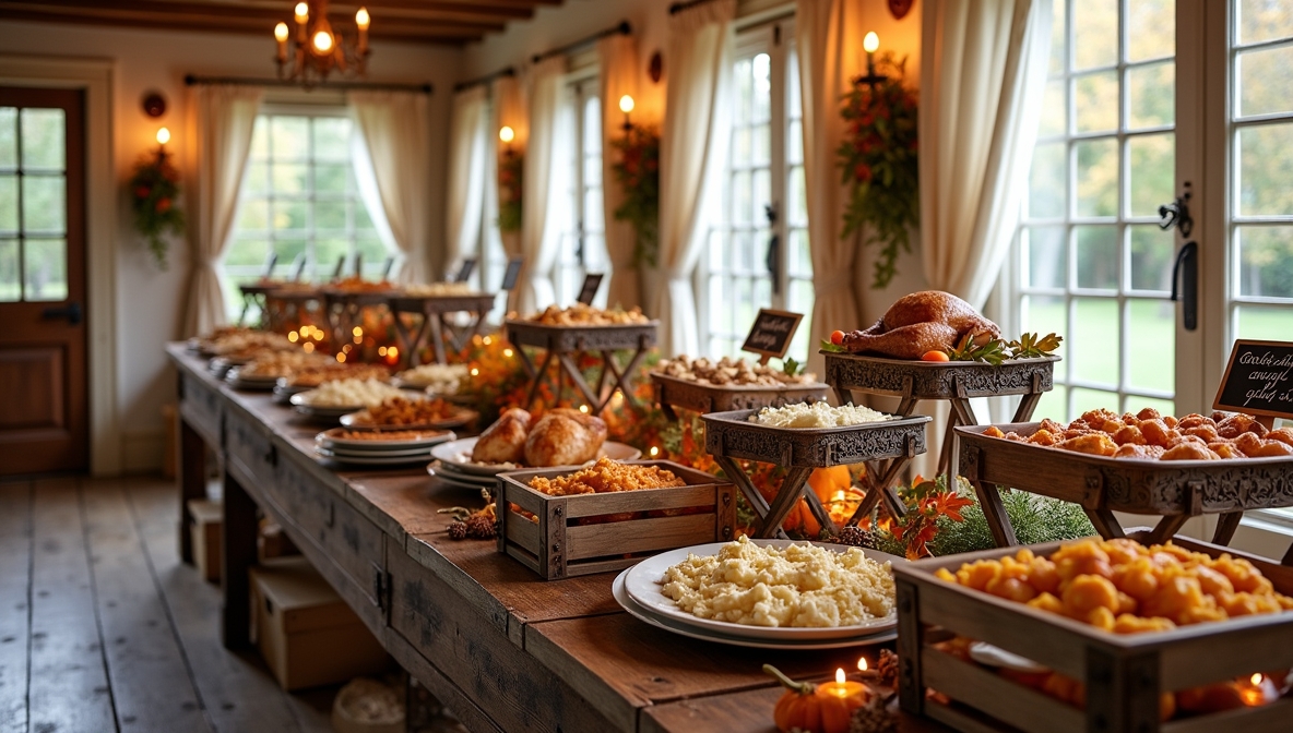 Rustic DIY Buffet Station