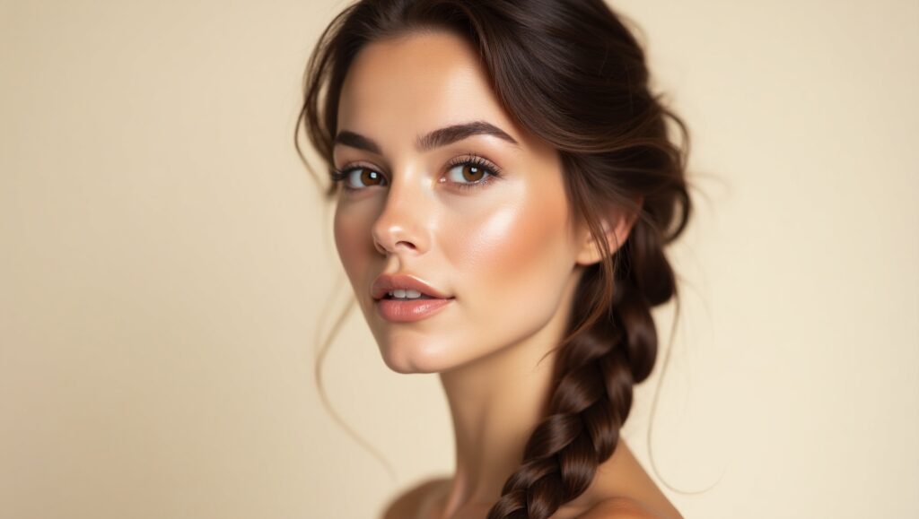 15 Stunning Braided Hairstyle of Tight rope braid on straight hair