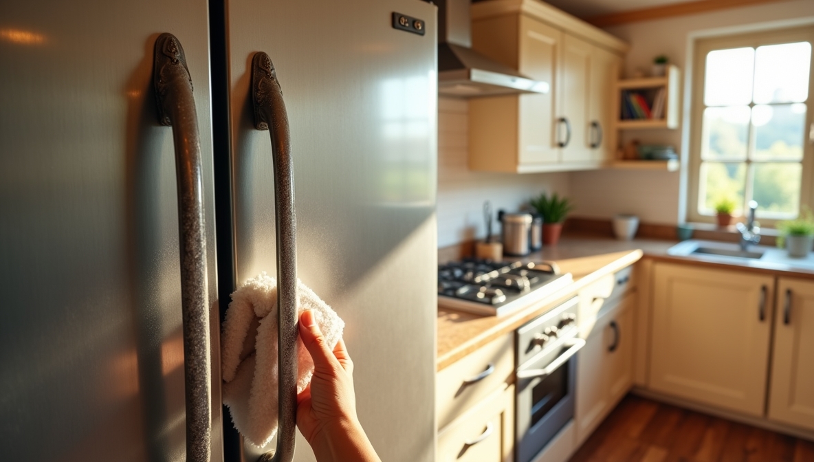 Top of Cabinets and Fridge