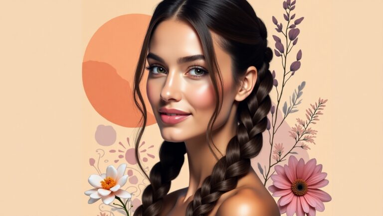 Stunning Braided Hairstyle of Woman with twin Dutch braids